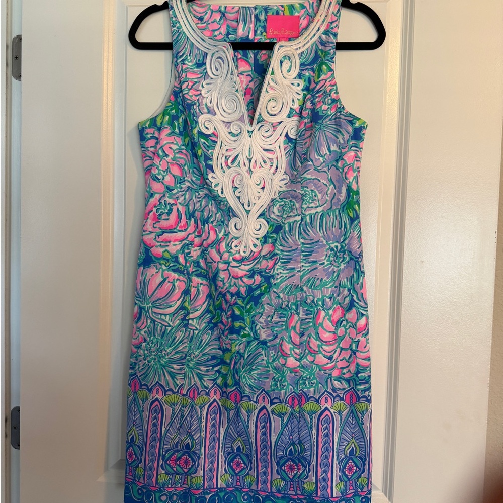 Lilly Pulitzer Pink and Blue Floral Mini Dress